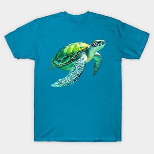 For That Kid Who Loves Turtles - Ai Art T-Shirt